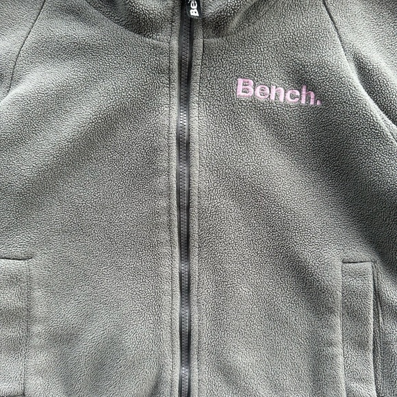 Bench Girls Grey Zip Fleece Hoodie Sweater Size 7/8 - Picture 4 of 7